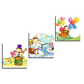 Tranh Đồng Hồ Vicdecor DHT0162 - Cô Bé Nghịch Ngợm