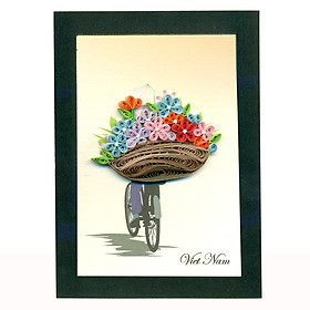 Tranh Magnet Giấy Xoắn Việt Net 11.5 x 8.5 cm - Mẫu 8