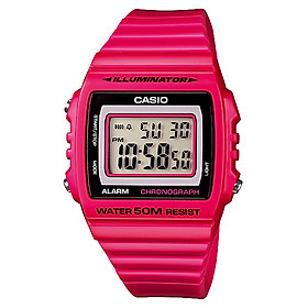 Đồng Hồ Nữ Dây Cao Su Casio W-215H-4AVDF - Hồng Đậm