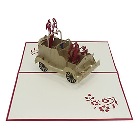 Thiệp Nổi 3D Ninrio - Wedding Car - WD005