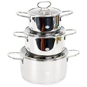 Hình ảnh Bộ Nồi Happy Cook Delux Nắp Kính HC06DLG