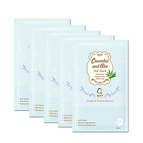 Combo 5 Mặt Nạ Lụa BUTYBUTY Dưa Leo Và Nha Đam - YC-005