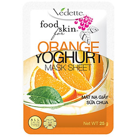 Mặt Nạ Giấy Sữa Chua Vedette Cam 25g