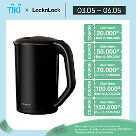 Bình Đun Siêu Tốc 2 Lớp Lock&Lock EJK738BLK (1.7L) - Hàng Chính Hãng