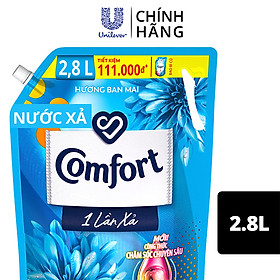 Nước Xả Vải Comfort Giữ Màu & Bền Vải Một Lần Xả Hương Ban Mai túi 2.8L