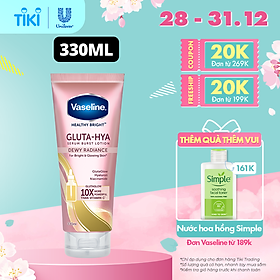 Sữa dưỡng thể Vaseline Gluta-Hya Dưỡng Da Sáng Mịn Sau 7 Ngày Dưỡng sáng