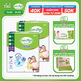 Combo 2 Tã Dán Người Lớn SunMate G2 Size XL10 (10 Miếng)