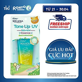 Tinh chất chống nắng nâng tông dành cho da dầu/hỗn hợp Sunplay Skin Aqua Tone Up UV Milk (Mint Green) (dành cho da sáng, có khuyết điểm đỏ) (50g)