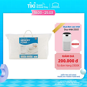 Mua Gối Memory Foam 50D Hình Cong Lock&Lock HLW111 (50 x 30 cm) - Trắng