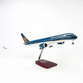 Mô hình máy bay Vietnam Airlines lắp ráp (47cm)-Xanh dương đậm,có đèn LED