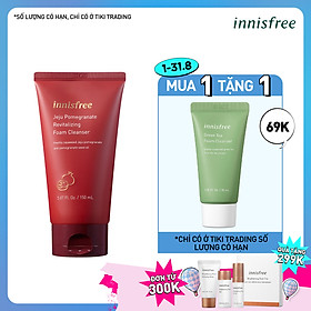 Sữa Rửa Mặt Ngăn Ngừa Lão Hóa Da Innisfree Jeju Pomegranate Revitalizing Foam Cleanser (150ml)