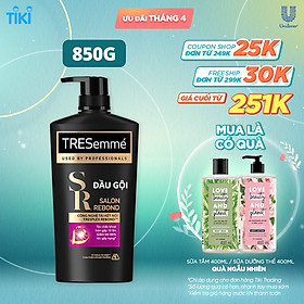 Dầu gội TRESEMME Salon Rebond Cho tóc hư tổn do tạo kiểu Công Nghệ Tái Kết Nối Giúp ngăn gãy rụng tóc 850g