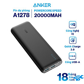 Mua Pin Sạc Dự Phòng Anker PowerCore Speed 20000mAh Hỗ Trợ Sạc Nhanh QC 3.0 - A1278H11