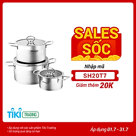 Bộ Nồi Inox 5 Đáy Sunhouse Mama SH784