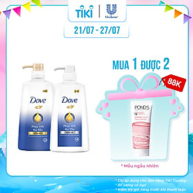 Combo Dove Phục Hồi Hư Tổn Dầu Gội 640g + Kem Xả 610g