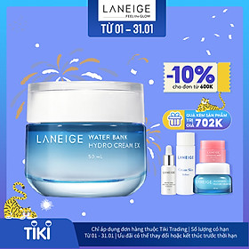 Kem dưỡng ẩm dành cho da dầu và da hỗn hợp Laneige Water Bank Hydro Cream Ex 50ml