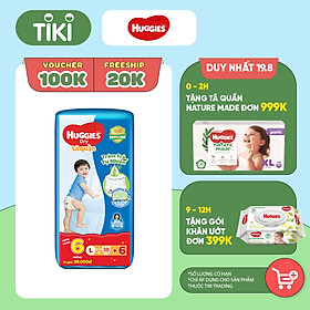 Tã Quần Huggies Dry Tràm Trà Tự Nhiên Gói Trung L38 + Tặng 6 miếng