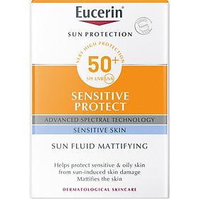 Kem Chống Nắng Không Gây Nhờn Rít Cho Da Thường Và Da Hỗn Hợp Eucerin Sun Fluid Mattifying Face SPF50+ (50ml)