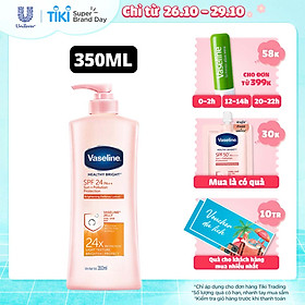 Sữa Dưỡng Thể 350Ml Vaseline Dưỡng Ẩm Sáng Da Chống Nắng Spf24Pa++ Sun +