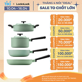 Mua Bộ Nồi Chảo decore LocknLock 4 món - Màu xanh mint (LDE1245IH - LDE1244IH - LDE1263IH - LDE1181IH)