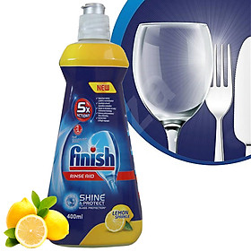 Nước làm bóng và khô bát, đĩa Finish Dishwasher Shine & Dry Lemon 400ml QT017390 - hương chanh