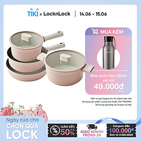 Mua Bộ Nồi Chảo Suit LocknLock 4 món - Màu hồng (CSU1242PIK - CSU1263PIK - CSU1243PIK - CSU1222PIK)