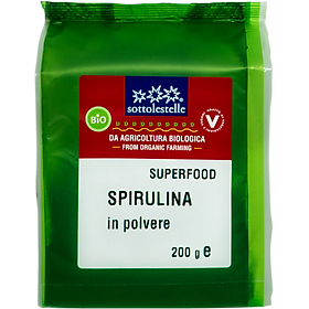 Bột tảo Spirulina hữu cơ Sottolestelle 200g Organic Spirulina Powder