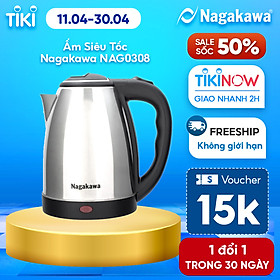 Ấm Siêu Tốc Nagakawa NAG0308 (1.8 Lít) - Hàng Chính Hãng