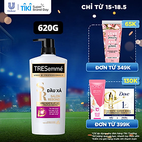Dầu xả TRESEMME Salon Rebond Cho tóc hư tổn do tạo kiểu Công Nghệ Tái Kết Nối Giúp ngăn gãy rụng tóc 620g