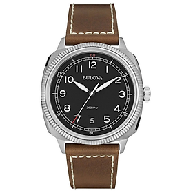 Đồng Hồ Nam Dây Da BULOVA 96B230 - Mặt Đen (42mm)