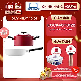 BÁO GIÁ Nồi Decor | Shopee Lazada Sendo Tiki mới nhất 50 Bộ nồi chảo sâu lòng 2 món Decore LocknLock LDE1202IHS01 (LDE1202IH, LDE1225IH)