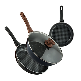 Mua Bộ Chảo Đa Năng Đáy Từ Nagakawa NAEC202626 (20cm & 26cm & 26cm Sâu Lòng) - Hàng Chính Hãng