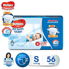 Tã dán sơ sinh Huggies mới size S gói 56 miếng