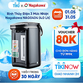 Bình Thủy Điện 3 Mức Nhiệt Nagakawa NAG0404 (4.0 Lít) - Hàng Chính Hãng