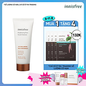 Sữa Rửa Mặt Làm Sáng Da 3 Trong 1 Innisfree Brightening Pore Facial Cleanser (150g)
