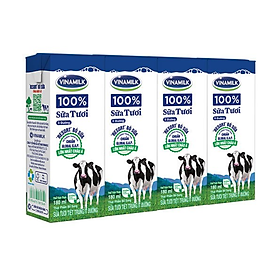 THÙNG 48 HỘP SỮA TƯƠI TIỆT TRÙNG VINAMILK 100% ÍT ĐƯỜNG 180ML