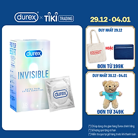 Bao cao su Durex Invisible Extra Thin Extra Sensitive 1 Hộp 10...