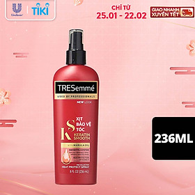 Xịt bảo vệ TRESEMME Keratin Smooth Xịt dưỡng tóc tạo kiểu Dầu Dưỡng Tóc Marula & Keratin Bảo Vệ Tóc Khỏi Nhiệt Độ Cao 236ml