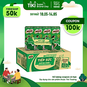 Thùng 48 Hộp Sữa Nestlé MILO Nước (180ml / Hộp) - Tiki