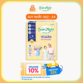 Tã Quần Người Lớn Sunmate Khô Thoáng L7 (7 Miếng)