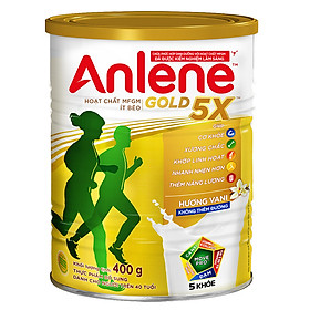 Hình ảnh Review Sữa Bột Anlene Gold 5X Hương Vanilla (Hộp Thiếc 400g)