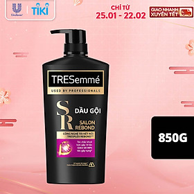 Dầu gội TRESEMME Salon Rebond Cho tóc hư tổn do tạo kiểu Công Nghệ Tái Kết Nối Giúp ngăn gãy rụng tóc 850g