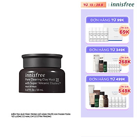 Siêu Mặt Nạ Đất Sét Đá Tro Núi Lửa Innisfree Super Volcanic Pore Clay Mask 2X 20ml - 131172278