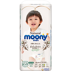 Tã Quần Moony Natural Bông Organic XL32 (32 Miếng)