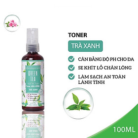 Nước Hoa Hồng Trà Xanh Milaganics Chai 100ml