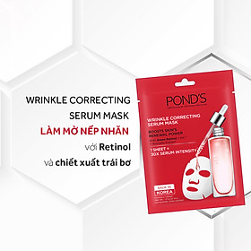 Mặt Nạ Tinh Chất Làm Mờ Nếp Nhăn Pond'S Wrinkle Correcting Serum Mask (21ml)