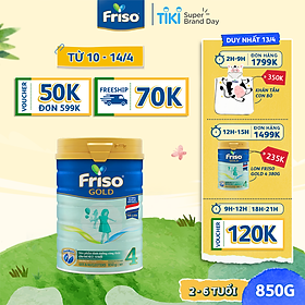 Sữa Bột Friso Gold 4 850g (Dành Cho Trẻ Từ 2 - 6 Tuổi)