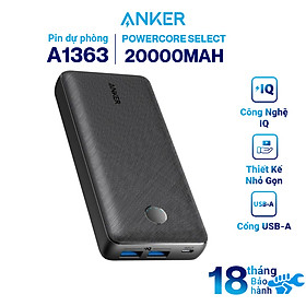 Pin Sạc Dự Phòng Anker PowerCore Select 20000mAh - A1363 - Hàng Chính Hãng