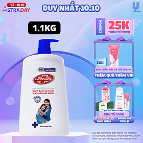 Sữa Tắm Lifebuoy Sạch Khuẩn Khỏi 99.9% Vi Khuẩn Gây Bệnh Chăm Sóc Da Với Ion Bạc+ Hỗ Trợ Đề Kháng Da Tự Nhiên Chai 1100G