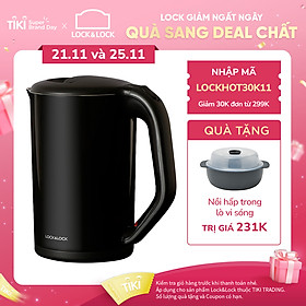 Bình Đun Siêu Tốc 2 Lớp Lock&Lock EJK738BLK (1.7L) - Hàng Chính Hãng